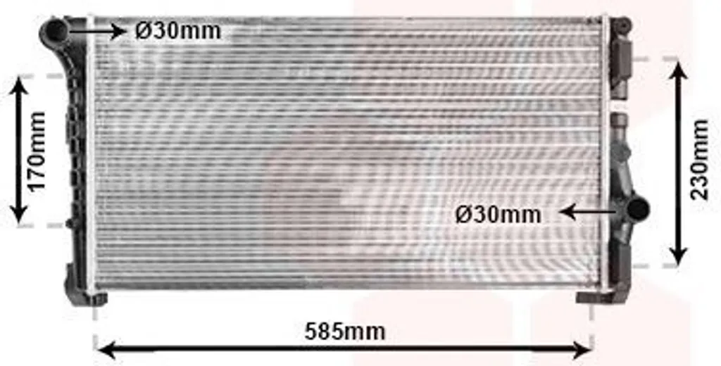 Radiateur de moteur en aluminium robuste pour FIAT Idea et PUNTO