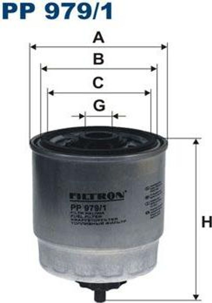 FILTRON PP 979/1 Kraftstofffilter OE 3192217400 kompatibel mit Matrix, Getz, Accent
