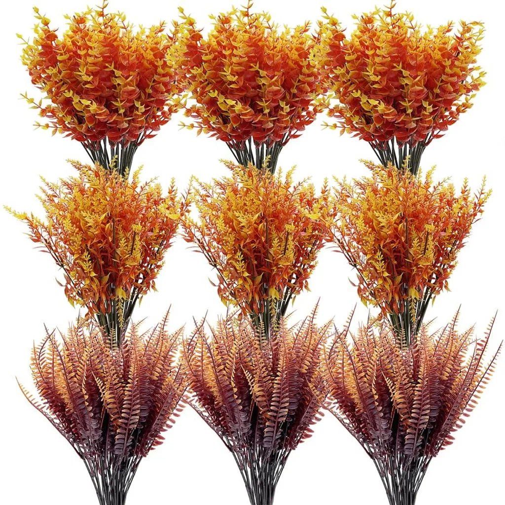 Décoration véranda et fenêtre avec fougère lavande artificielle UV