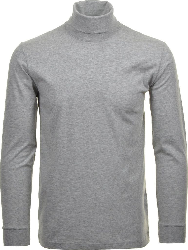 Größe L Ragman Herren Shirt Rollkragen grau-melan Modell Produktbild 