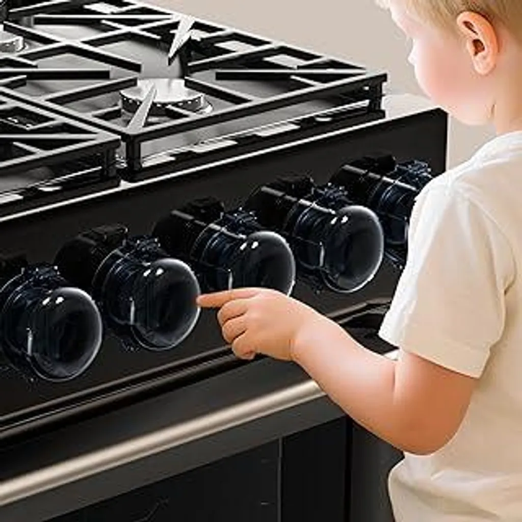 Blocco Sicurezza Fornelli per Bambini - Set 4 Pezzi Adesivi Universali
