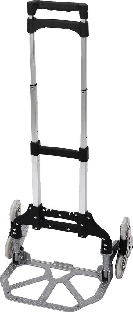 Treppe-Steigwagen, robuste Konstruktion, hohe Tragfähigkeit, Silber