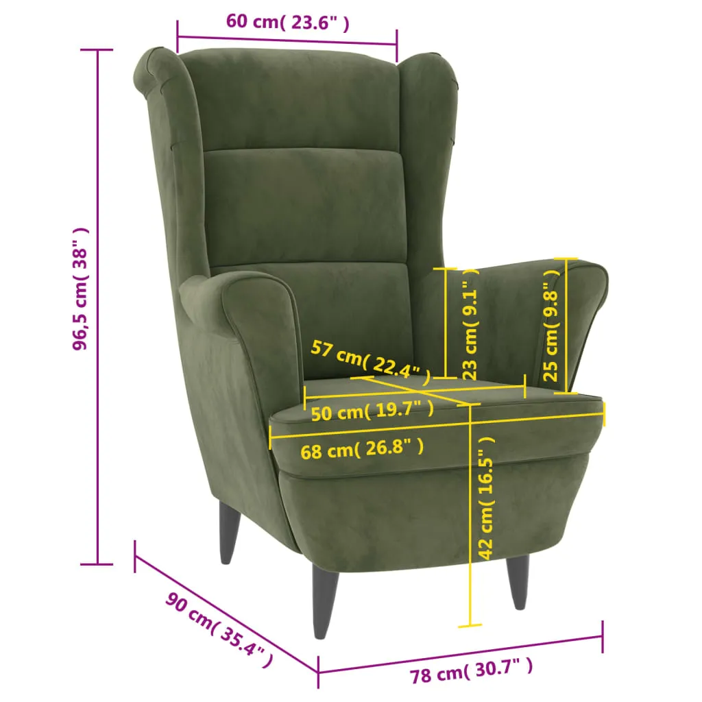 Fauteuil confortable velours vert clair - Chic et facile à intégrer - 8
