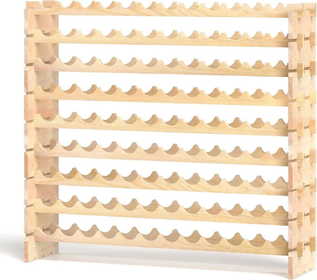 Rangement vin pour cave et cellier en bois - Capacité 108 bouteilles