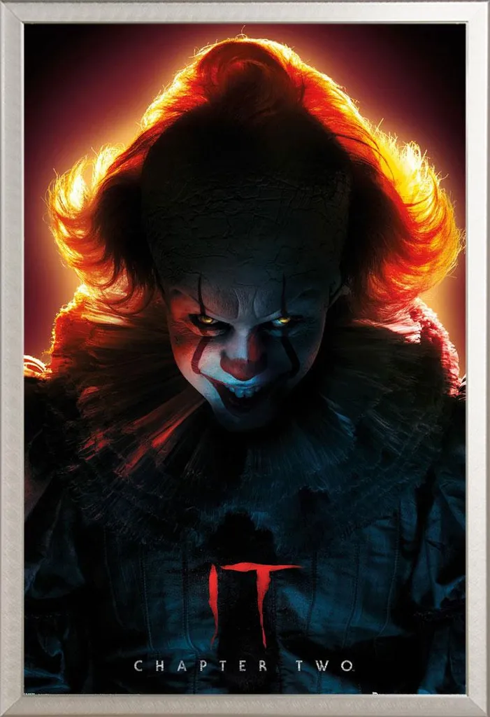 Quadro Horror Moderno IT Stephen King con Cornice Argento Shinsuke
