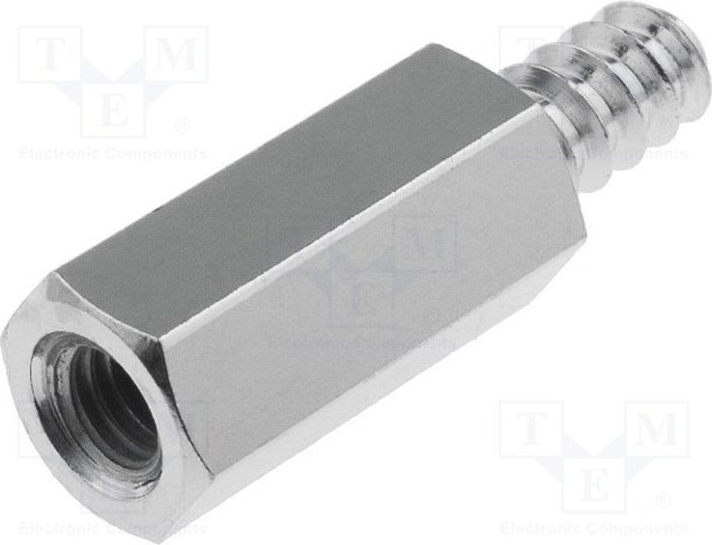 10x Distanzmuffe mit Gewinde 15mm Innengew: M4 Außengew: ST4,2 216ST4.2X15 Distanz
