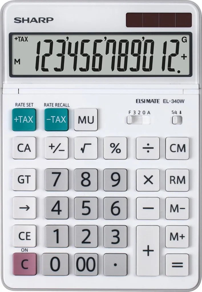 Sharp EL-340W calcolatrice Desktop Calcolatrice con display Bianco