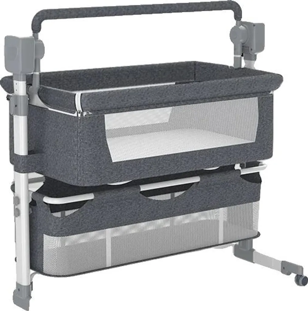 Lit de voyage bébé gris BJJ-601-GRAU : solution dodo nomade et compacte