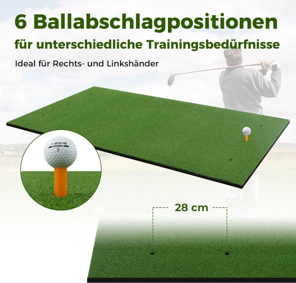 Tapis de pratique de golf pour jardin avec kit d'alignement complet