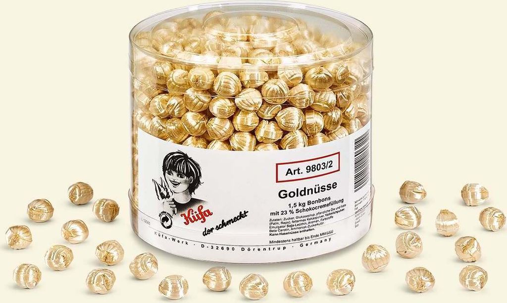 Küfa Goldnüsse mit Schoko-Füllung 1,5 kg / Bonbons Produktbild 