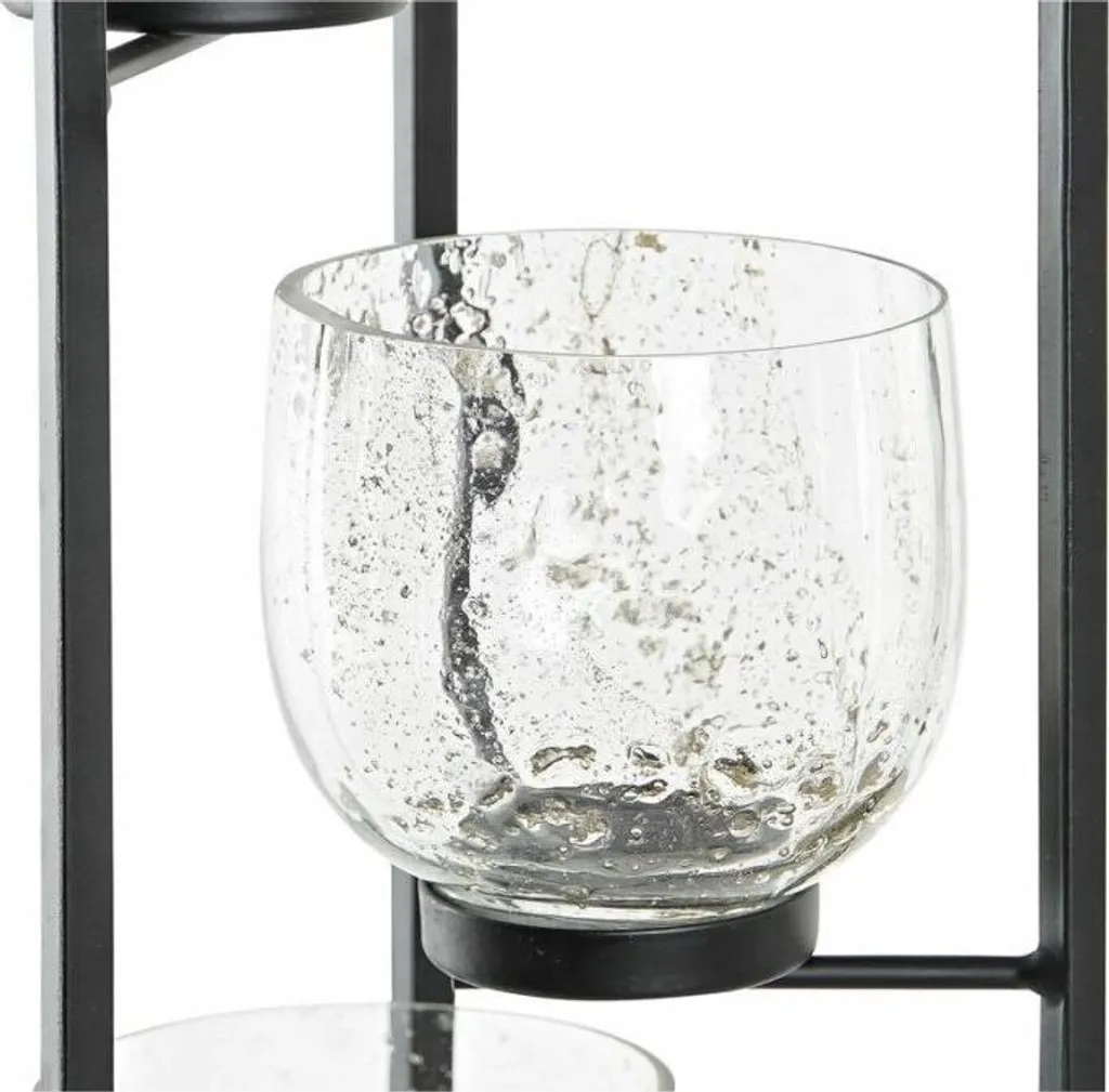 Bougeoir de Sol Cristal et Fer 76 cm pour Décoration Mariage et Maison