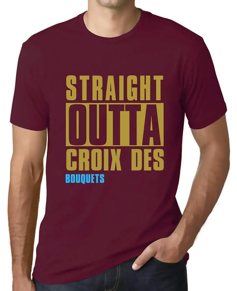 Herren Grafik T-Shirt Direkt aus dem Croix des Bouquets – Straight Outta Croix Des Bouquets – Öko-Verantwortlich Vintage Jahrgang Kurzarm Lustige