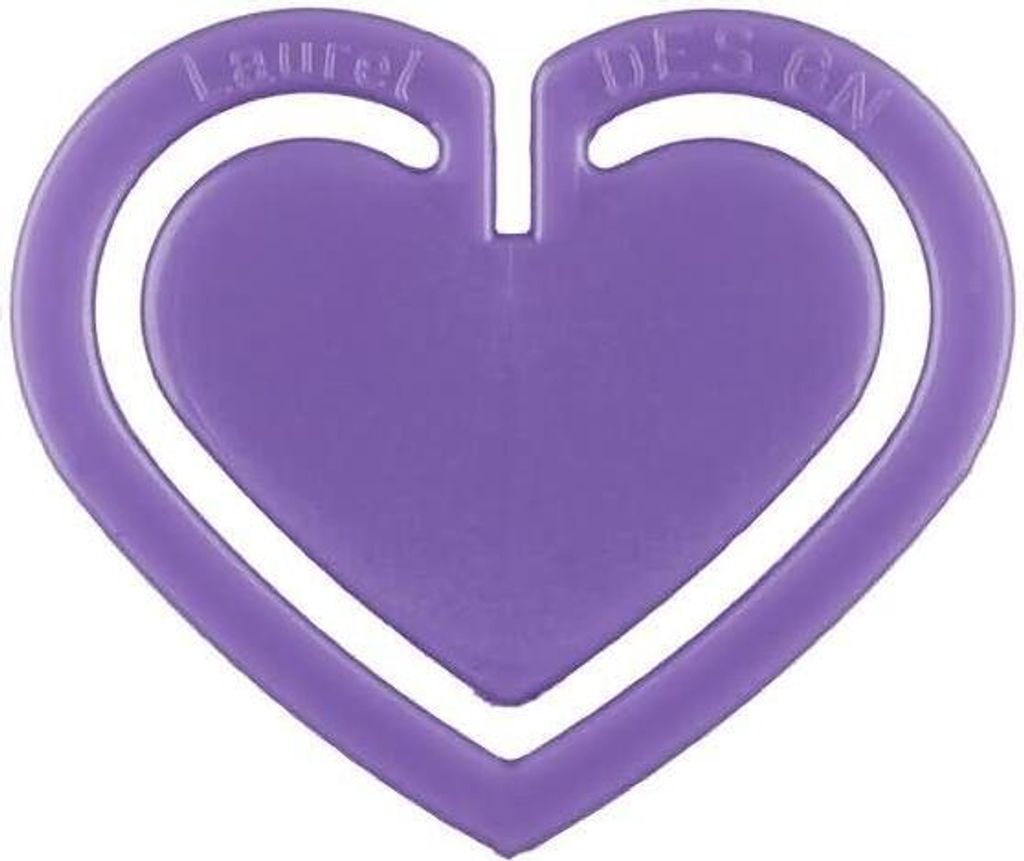Büroklammern Herzklip 30mm VE=1000 Stück violett