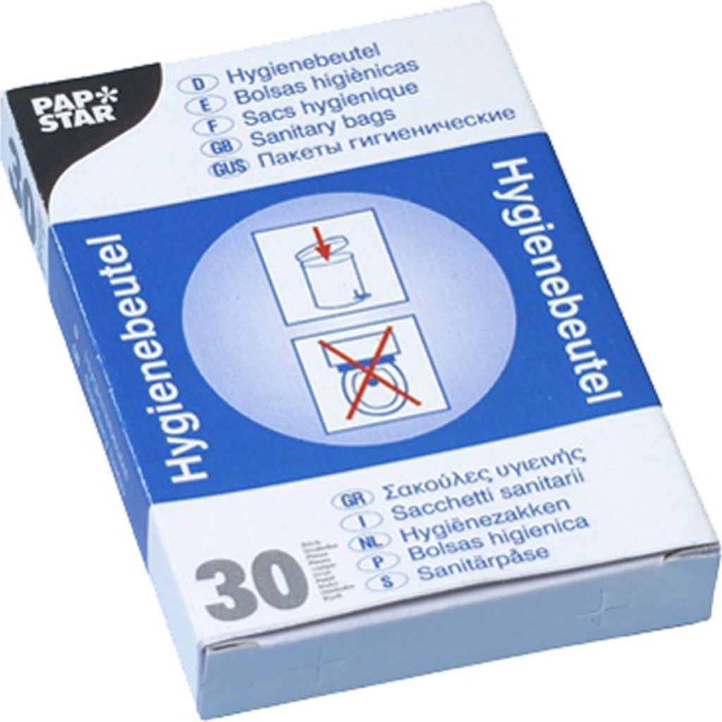 STARPAK PE Hygienebeutel unbedruckt weiß 30 Stück Produktbild 