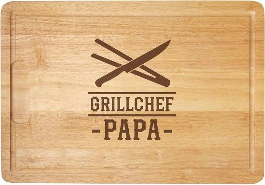 Planche à découper en bois avec gravure personnalisée Papa