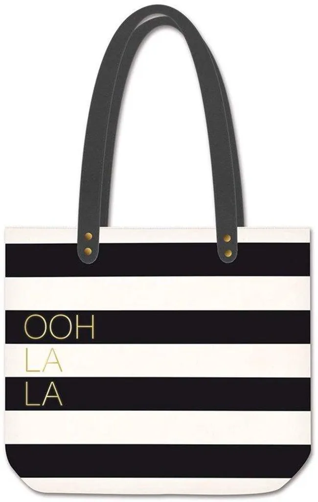 Petit sac de ville en lin noir et blanc - Idéal pour sorties et shopping