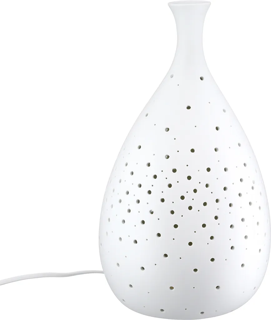 Grande lampe Galaxy design ciel étoilé en porcelaine blanche Gilde 33cm