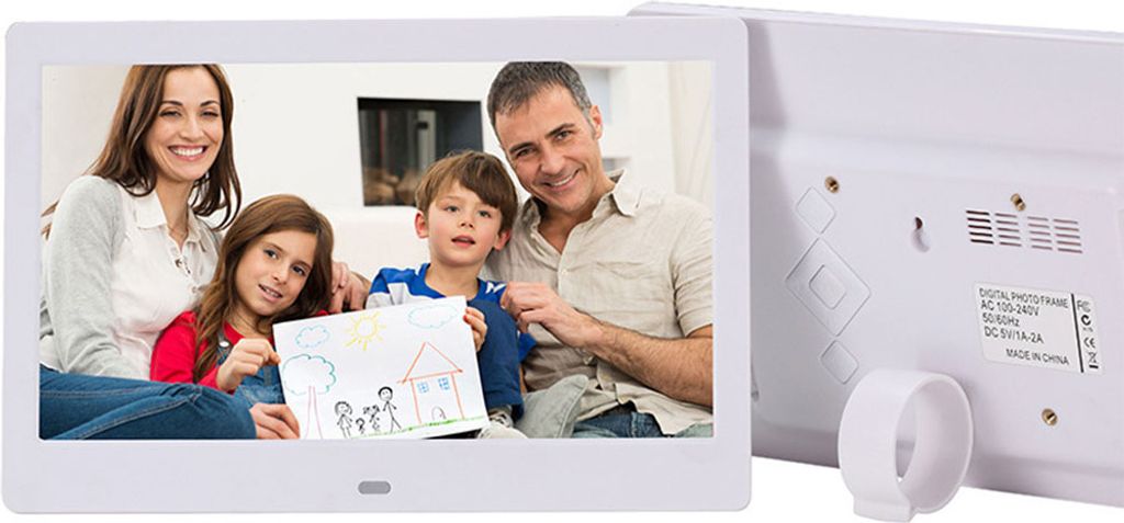 10.1 Zoll Digital Photo Frame-White UK Connecteur