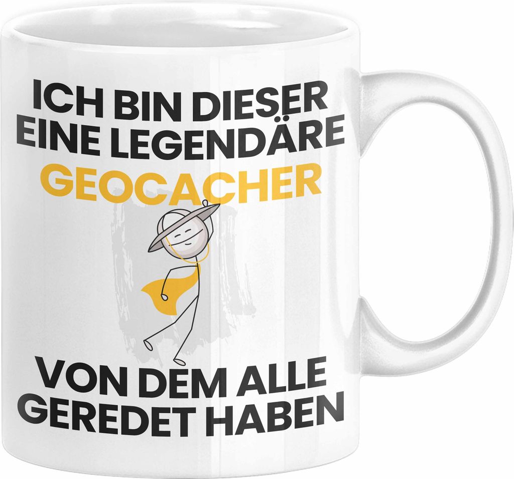 Geocacher Geschenk Tasse Lustige Geschenkidee Geburtstag für Geocacher Ich Bin Dieser Legendäre Geocacher Von Dem Alle Geredet Haben Kaffee-Beche...