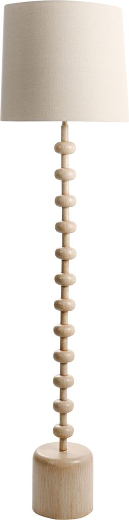 BELIANI Stehlampe Hellbraun Metall 149 cm 1-Flammig Stoffschirm Trommelform Langes Kabel mit Schalter Modernes Design Flur Schlaf- u. Wohnzimmer