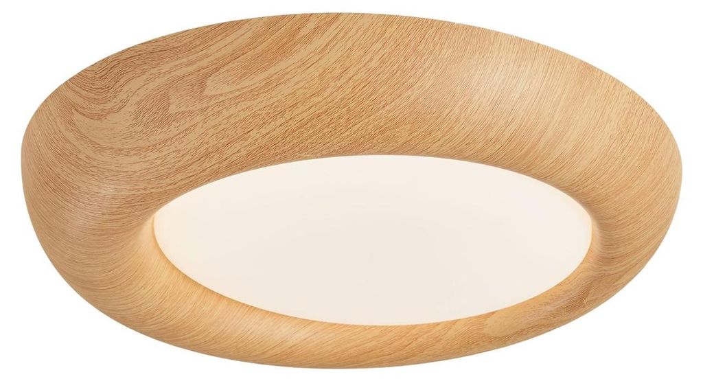 Zimilo Rund LED Deckenleuchte, 38cm, Holz-Optik, 24W, 3 Produktbild 