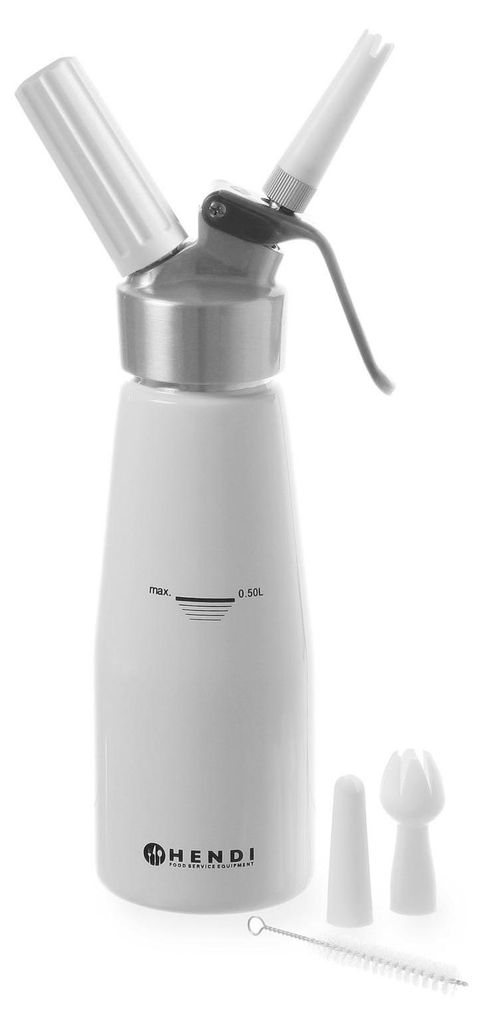 HENDI Sahnespender weiß       0,5 L Aluminium         Produktbild 