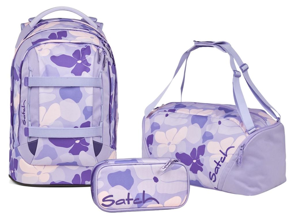 Satch, Schulrucksack-Set PACK Lilac Blossom 3-teilig, ab 5. Produktbild 