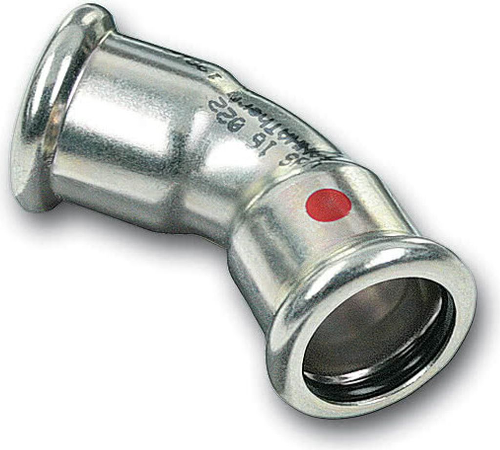 SANHA-Therm Bogen 45° 2M : 54 Anschluss Dimension: 54
