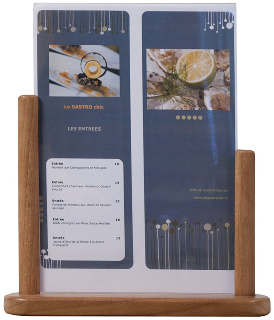 Securit Tischaufsteller TABLE DIN A4 teak