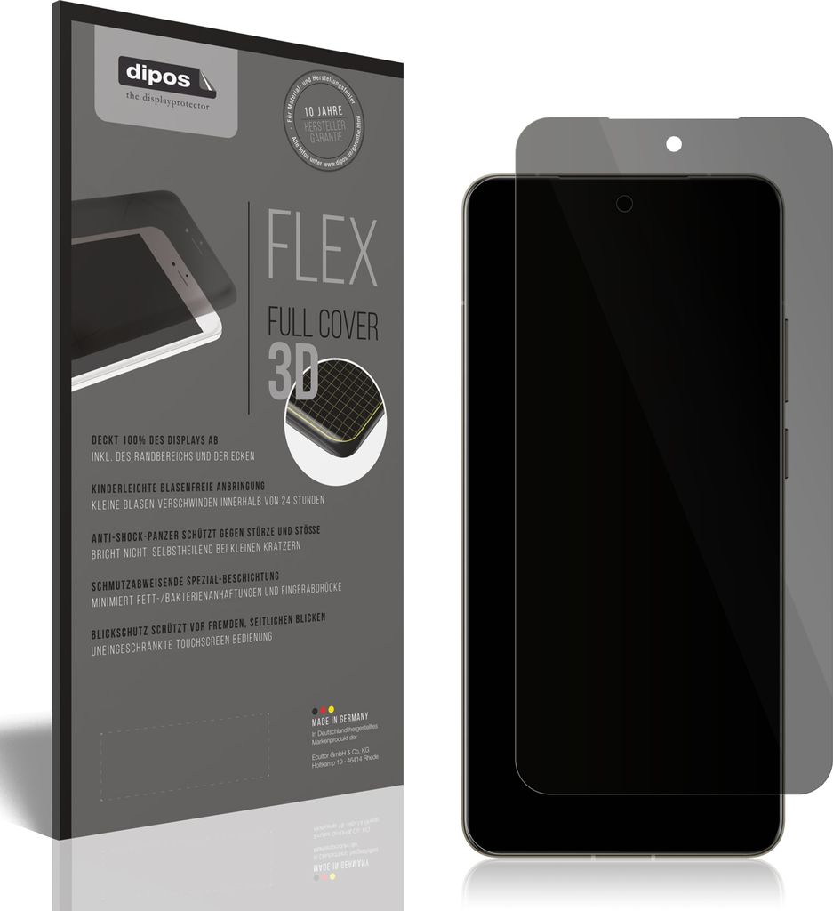 Full Cover Privacy Blickschutzfolie für Realme GT 7 Pro Racing Folie Anti-Shock