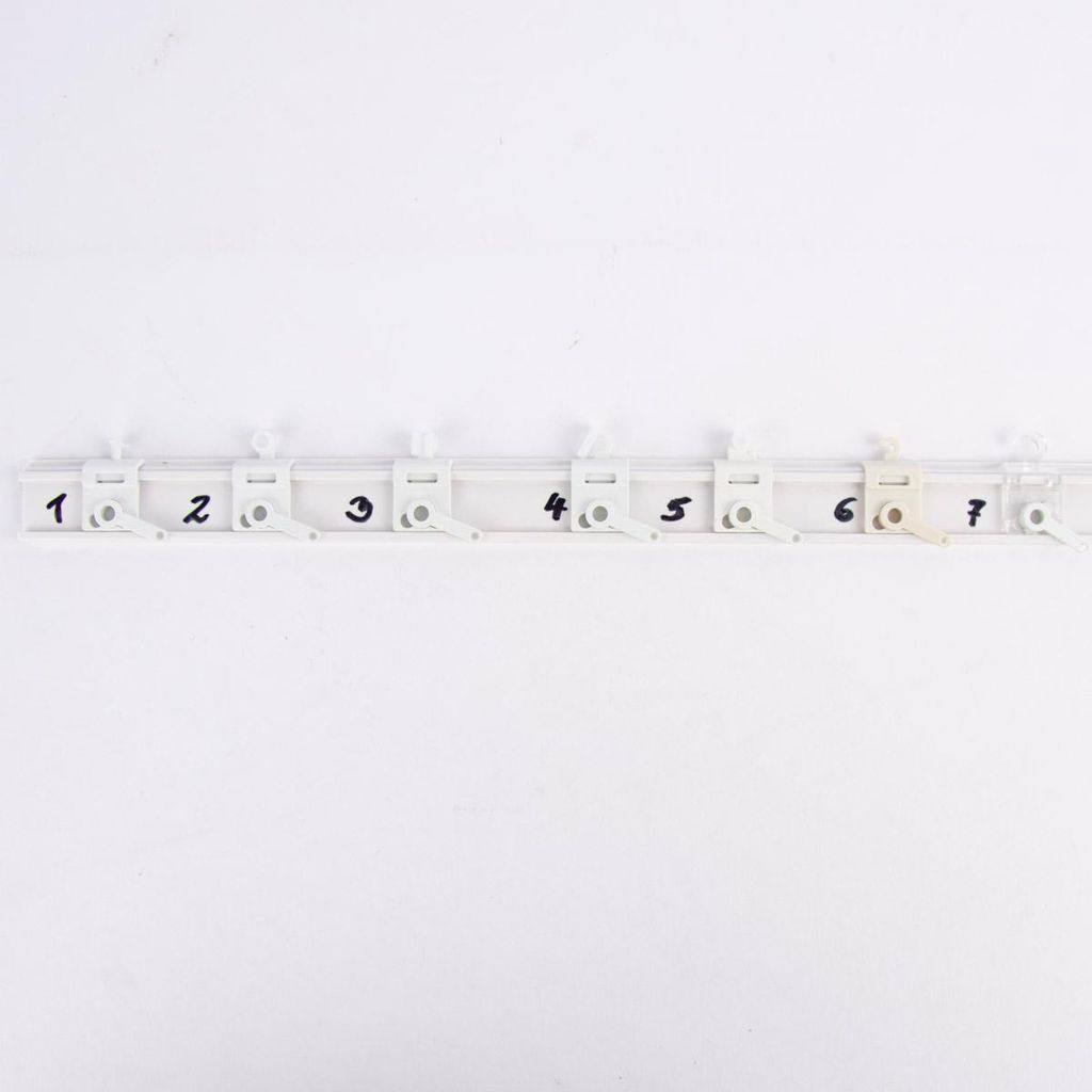 Klettleiste Paneelleiste Kunststoffprofil mit Klettband weiß 3,3x1cm 59cm breit inkl. 2 Aufhängemodule