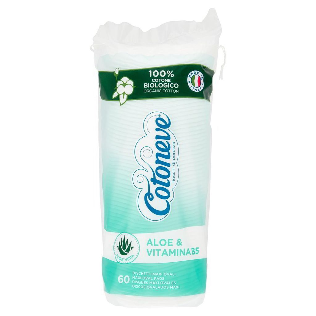 Cotoneve Maxi Oval Makeup Entferner Pads mit Aloe Vera und Vitamin B5 - 60 Stck