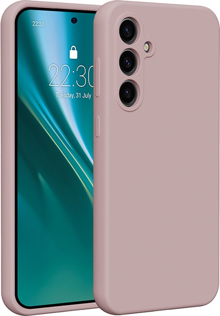 Etteri Silikonhülle für Samsung Galaxy S23 FE Handyhüllen Hellrosa