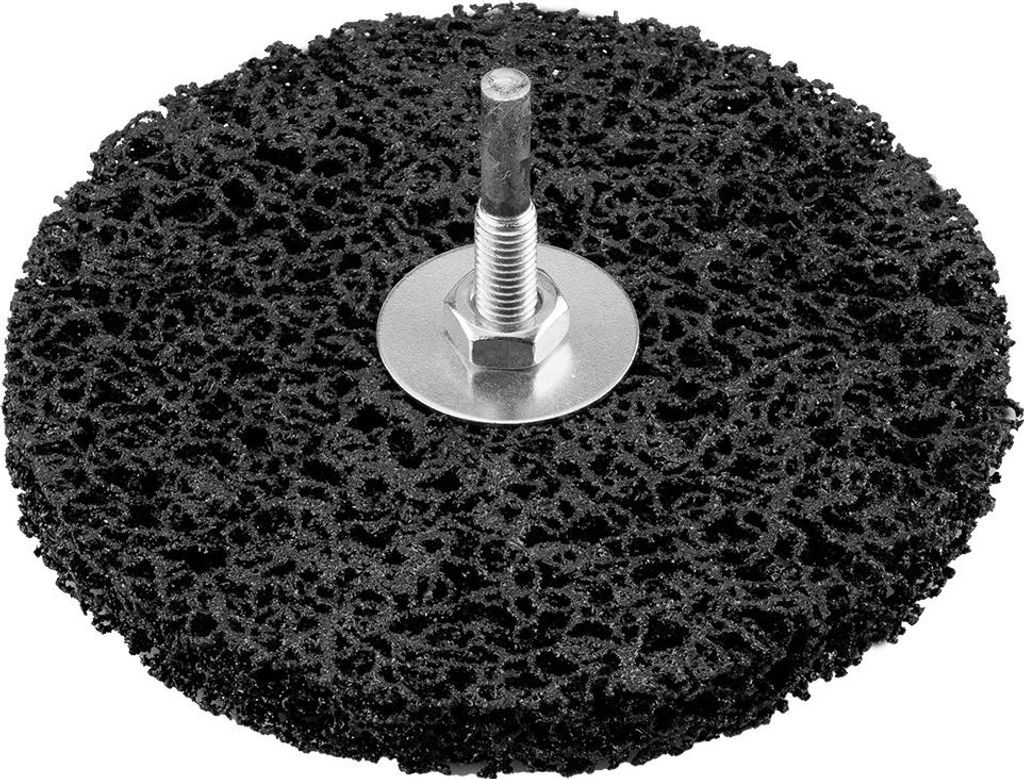 GRAPHITE Profi Schleifvlies mit 6 mm Stift 125x14 mm – Für Bohrmaschine & Akkuschrauber, 8500 U/min