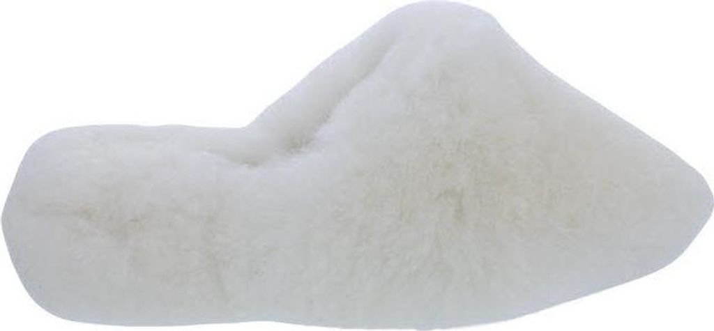 Draper of Glastonbury Shetland Damenhausschuh, echtes Schaffell in der Farbe Ivory - Elfenbein/ Weiß, Ledersohle 40-41