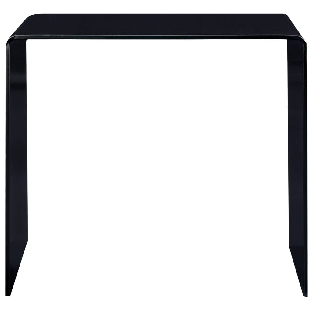 vidaXL Stolik kawowy czarny 50x50x45 cm szkło hartowane Zdjęcie produktu 