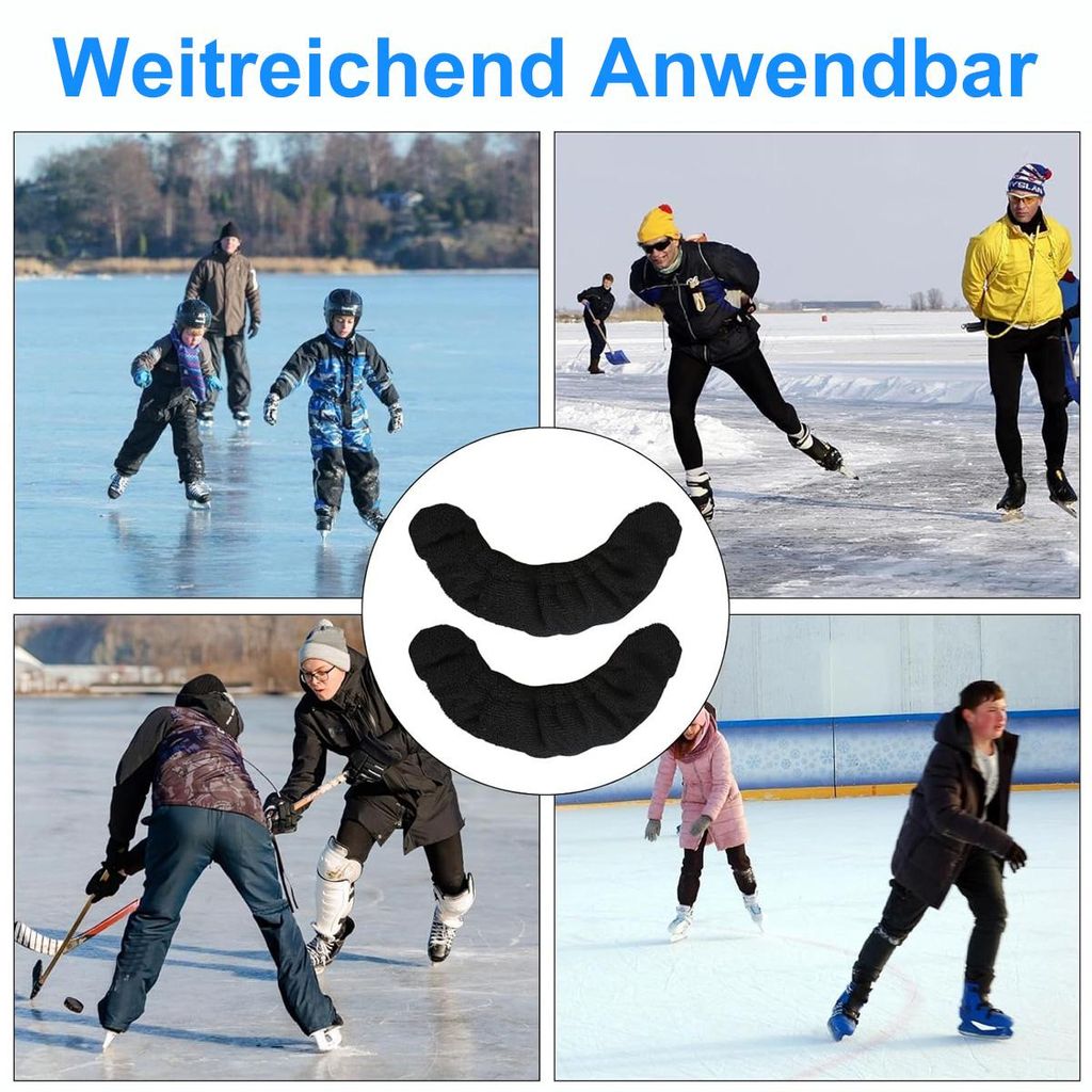 Kufenschoner für Schlittschuhe, elastische Kufenstrümpfe für Eiskunstlauf und Eishockey, Kufenschutz Zubehör für Erwachsene, 40 x 7 cm