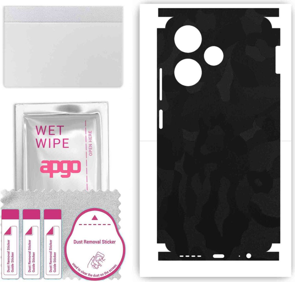 apgo Rückseite + Seiten Schutzfolie, Skin, kompatibel mit Infinix Hot 30, Hinten Displayschutzfolie aus Vinylfolie, kratzfest, einfache Montage - ...