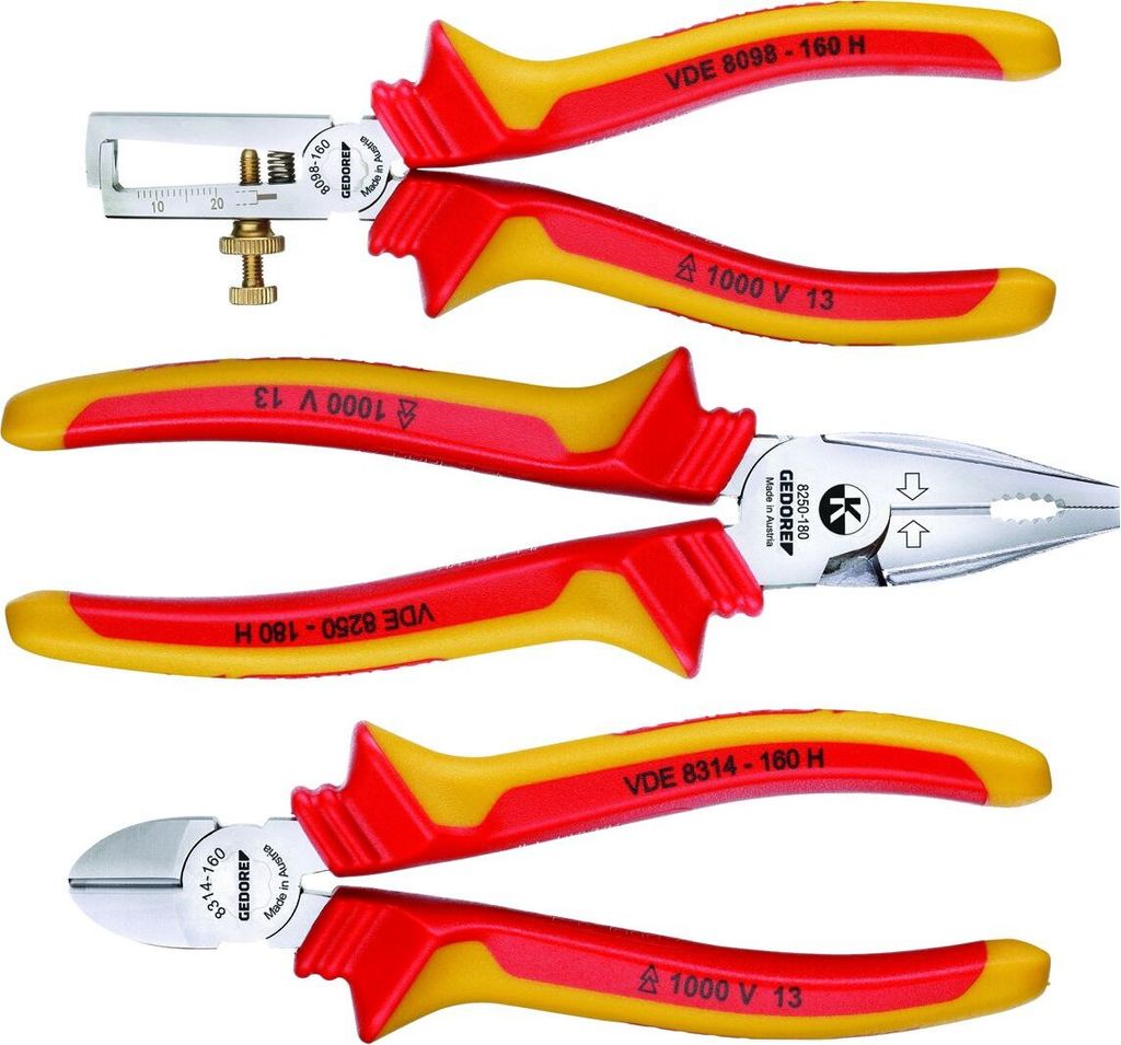 GEDORE 1102-004 VDE VDE-Zangen-Satz 3-teilig in L-BOXX Mini, 1708244