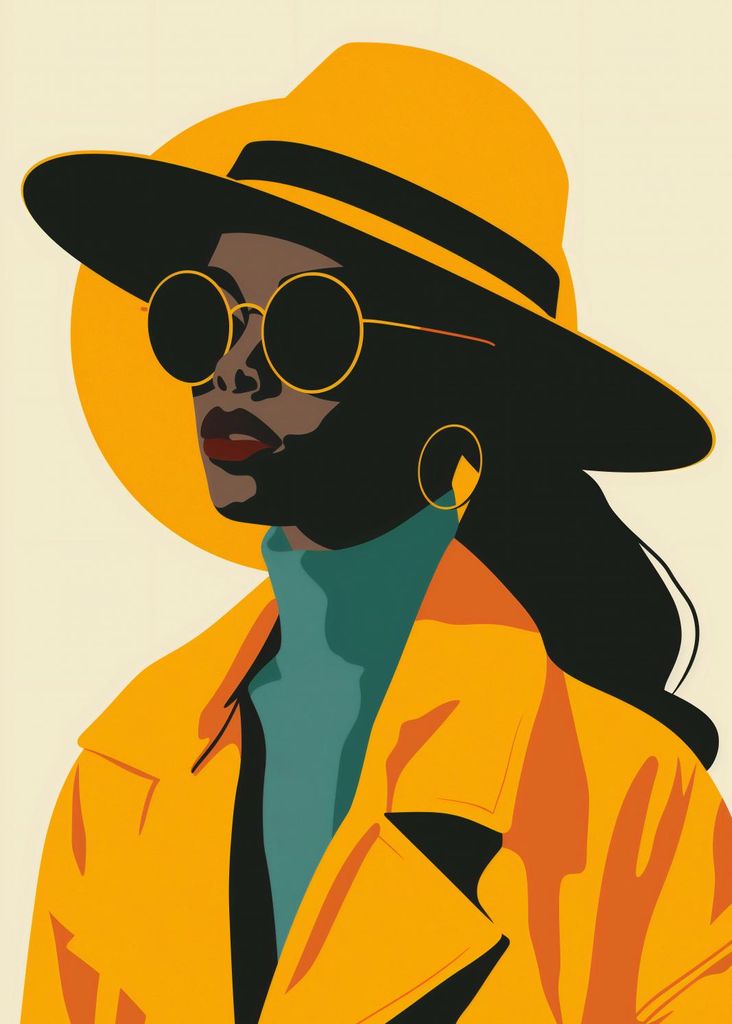 Plakat 25x35cm Gelber Stil