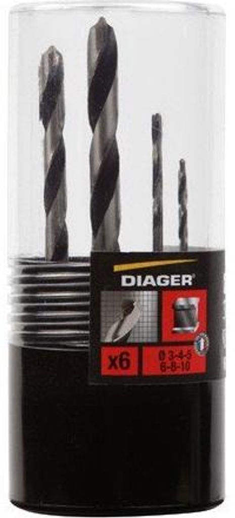Bohrer-Wendeschneidplatten-Set D2409 6-teilig DIAGER - 507C