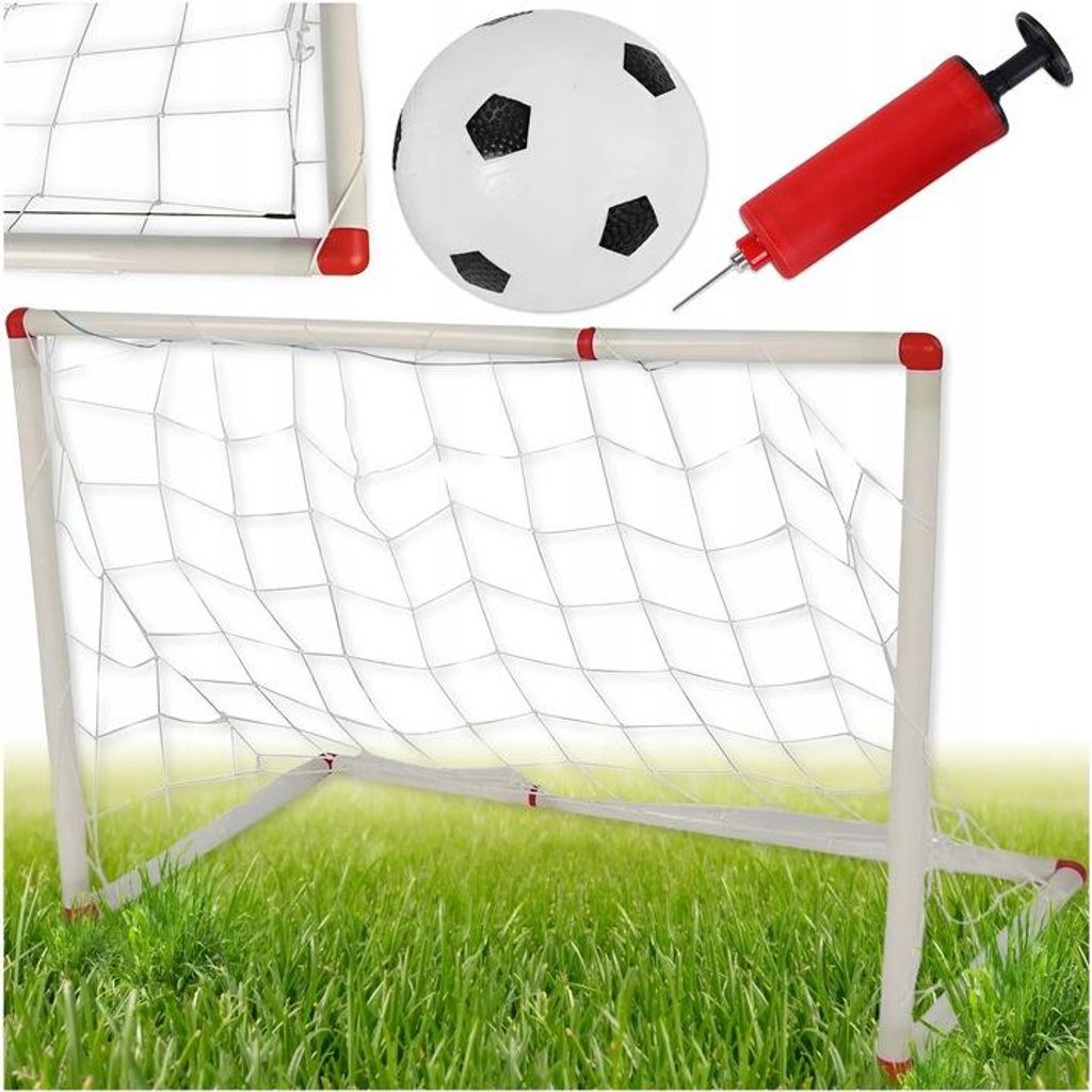 Fussballtor 120x80x40cm Fuer Kinder Tragbar Trainings Tor Set Mit Ball Pumpe 4 Erdnaegel Indoor Outdoor