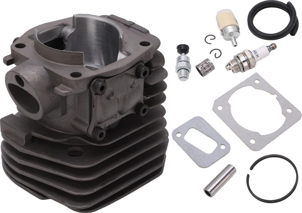 Elektrisches Kettensägen-Zylinder-Set mit Zündkerze, Nadellager, Druckbegrenzungsventil und Kraftstoffleitung für Husqvarna 351