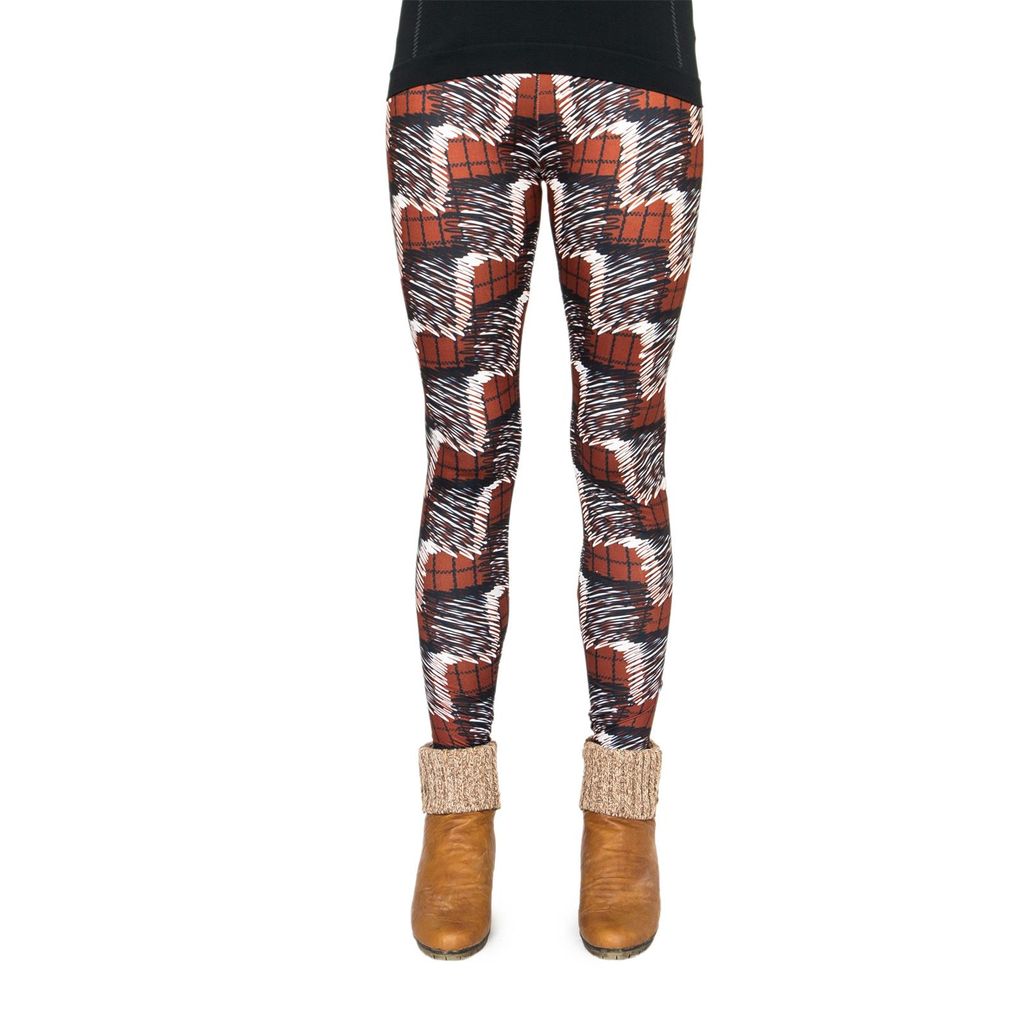 cosey - bedruckte bunte Leggins (Einheitsgröße) - Design Red Scrible