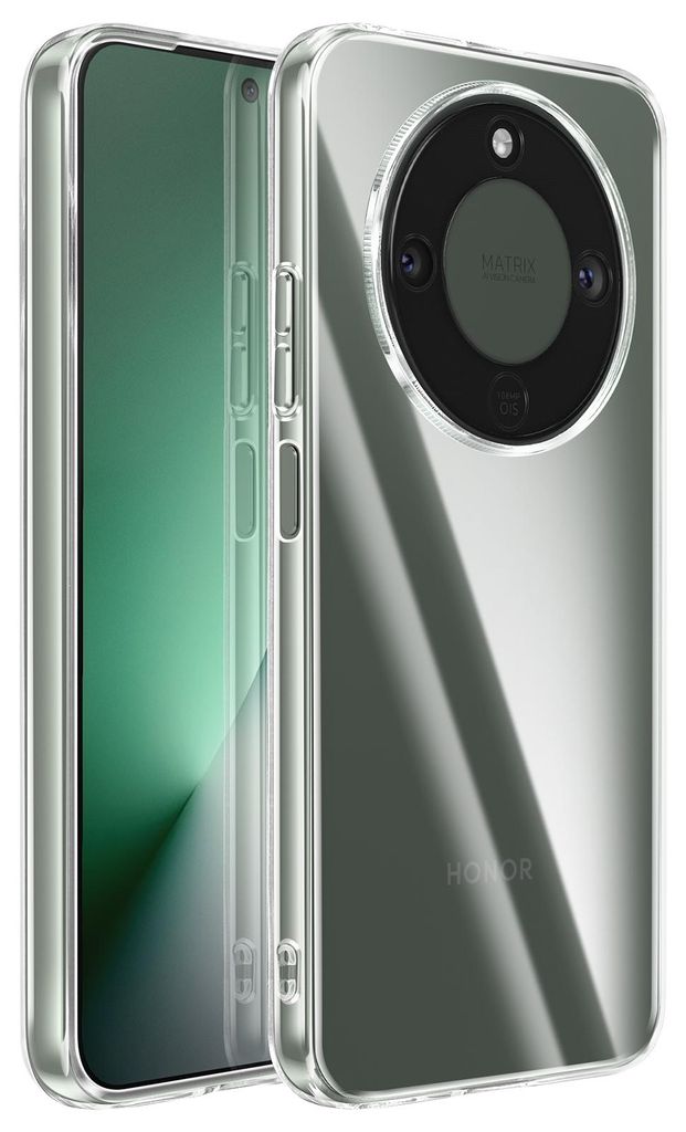 Mayaxess, Stoßfeste weiche Silikonhülle für Honor Magic 8 Lite, Transparent
