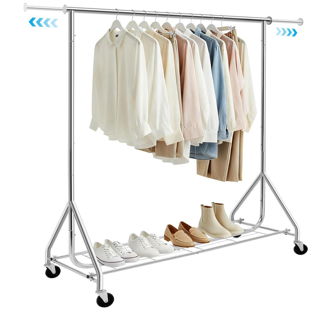Porte-vêtements sur roulettes, barre de suspension Image du produit 
