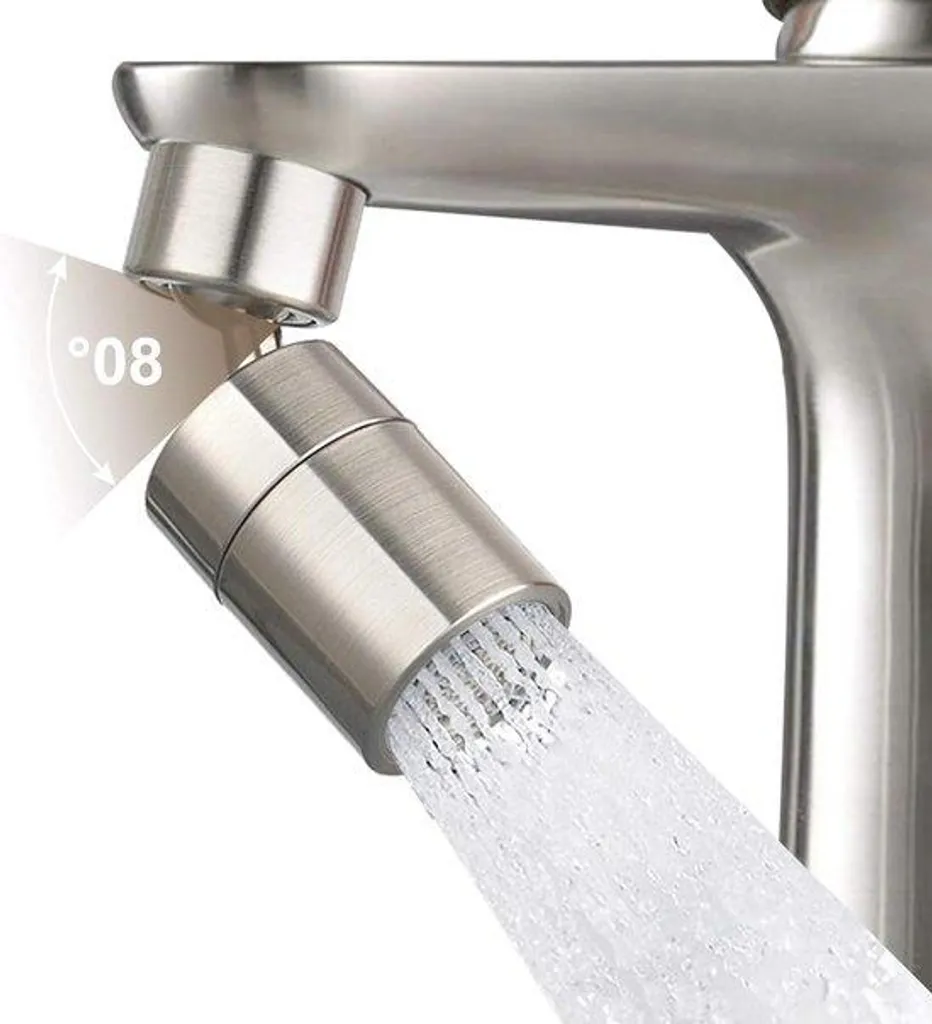 Mitigeur double fonction nickel brossé pour cuisine et salle de bain
