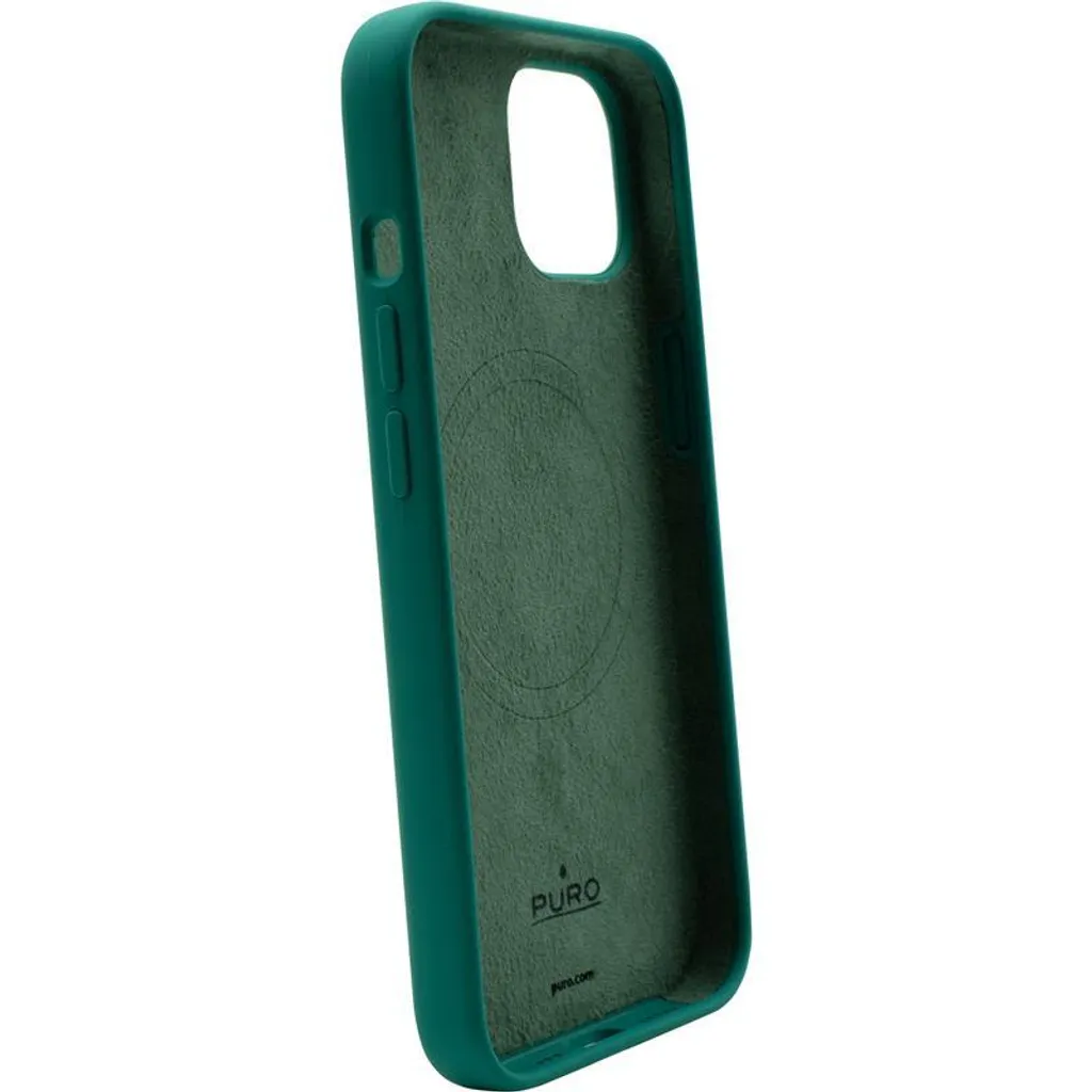 Puro ICON Mag Cover iPhone 15 Verde Scuro - Protezione MagSafe Elegante