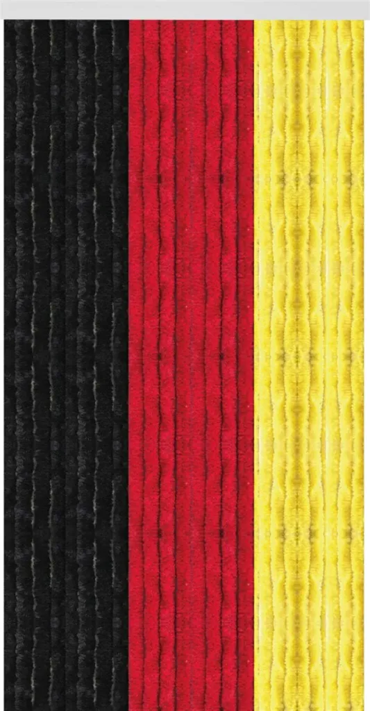 Affare Tenda Morbida 80x185 cm a Righe Nero Rosso Giallo - Prezzo Shock