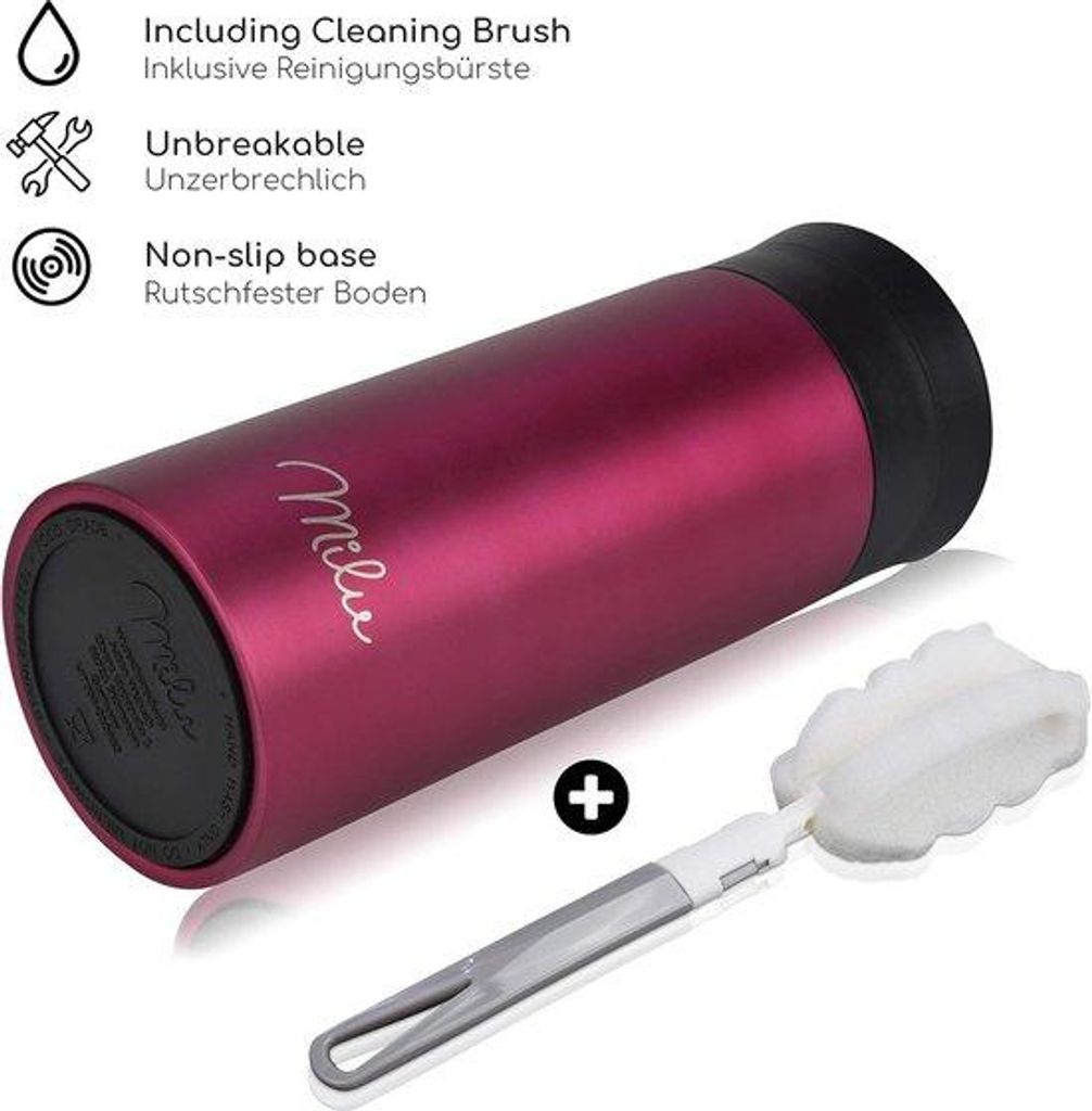 Isolierbecher 350ml Edelstahl Reisebecher